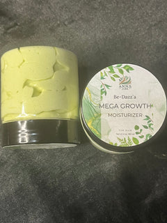 4pc Set (1) Be-Dazza Mega Growth Chebe & Moringa Hair Growth Oil, (1) Be-Dazza Chebe & Moringa Mega Growth Cream, (1) Mega Growth Hair Hydration,and a choice of 1- Herbal body butter.